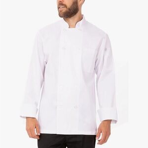 Men's White Chef Jacket & Hat